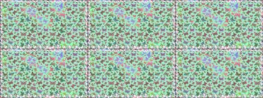 Mavi renklerin soyut arkaplanı. Elle çizilmiş kelebeklerle. Renkli romantik kelebekler kusursuz desenli arka plan. Dekoratif Raster illüstrasyonu.