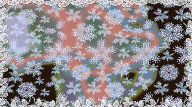 Raster illüstrasyonu. Düz Çiçek Elementleri Tasarımı. Çiçek deseni. Kusursuz Chichi kumaş deseni. Renkli Bahar Teması Kusursuz Arkaplan.