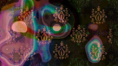 Raster illüstrasyonu. Gri renkli çiçekler. Çizim çiçek deseni duvar kağıdı için kullanılabilir.