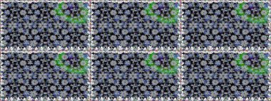 Kumaş, tekstil, duvar kağıdı baskısı için. Raster illüstrasyonu. Miles Fleur, süslü püslü bir süs. Eski usul. Tomurcukları papatya çiçekleri olan sevimli bir çiçek deseni. Kusursuz arkaplan.