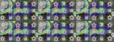 Kışın sembolü. Gri, nötr ve yeşil renklerde suluboya kar taneleri. Güzel dekorasyon. Raster çizimi kar taneleri.