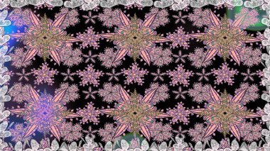 Küçük çiçekli kusursuz yay deseni. Raster illüstrasyonu. Suluboya stilinde nötr renkler üzerine.