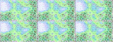 Uçan güvelerle çok renkli bir arka plan. Raster. Kumaş, kağıt ve ambalaj için uygun. Parlak kelebeklerin geçmişi. Güzel renkli kelebekler, nötr ve mavi renklerde kaotik bir şekilde uçarlar..