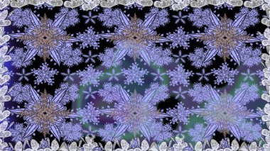 Küçük çiçekteki sevimli çiçek deseni. Mavi renkli çiçekler. Raster illüstrasyonu.