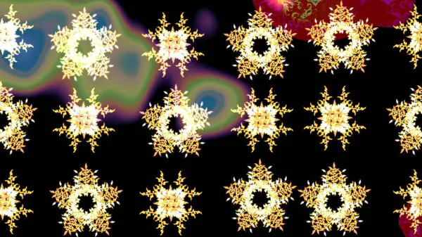 Çiçek desenli çizim. Raster illüstrasyonu. Siyah renklerde Asya tekstili.