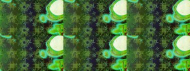 Çiçekli karalama şeklinde Raster çiçek deseni. Yeşil renkli çiçekler. Yumuşak, bahar çiçekli arka plan.