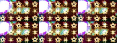 Renkli elementlerle Raster ilginç desen