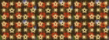 Modern, kahverengi raster arka plan duvar kâğıdı illüstrasyonu, klasik çizgili, desenli desenli çiçekler, çiçekli süsler. Çiçekli el çizimi çizimi deseni.