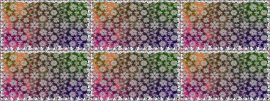 Kabile sanatı boho baskısı, klasik çiçek arkaplanı. Soyut etnik raster kusursuz desen. Arkaplan dokusu, duvar kağıdı, gri renkli çiçek teması.