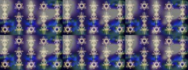 Mavi, gri ve mor renkli şirin kar taneleri. Soyut duvar kâğıdı, ambalaj dekorasyonu. Kışın sembolü, mutlu noeller, mutlu yeni yıl kutlaması Raster illüstrasyonu. Kar tanesi kadar basit..