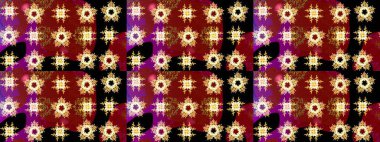 Kırmızı ve siyah renkli kar tanesi süsü. Kar tanesi süsü Raster illüstrasyonu. Güzel süs eşyası. Kar taneleri izole edildi.