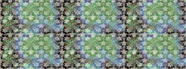 Zentangle soyut çiçekleri. Raster illüstrasyonu. Karalama çiçeği. Güzel kumaş deseni. Düz Çiçek Elementleri Tasarımı. Renkli Bahar Teması Kusursuz Arkaplan.