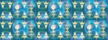 Altın kar taneleri. Raster illüstrasyonu. Noel ve yeni yıl moda baskıları için tatil tasarımı. Kar tanelerinin soyut arkaplanlı Noel deseni.