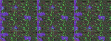 Çiçeksiz desenli, suluboya elle çizilmiş elementler. Parlak renkli fantezi çiçekleri, yapraklar, yeşil, gri ve kahverengi renkli tomurcuklar yeşil, gri ve kahverengi.