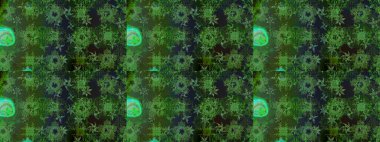 Raster suluboya çiçek deseni, narin çiçekler, yeşil çiçekler, tebrik kartı şablonu. Güzel kumaş deseni.