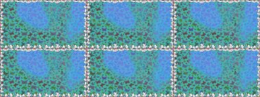 Sevimli kelebekler. Raster geleneksel halk güzel dekor mavi ve yeşil arka plan giyim tasarımı için.