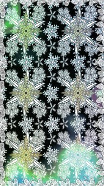 Raster illüstrasyonu. Tarafsız ve siyah kıvırcık çiçekler tarafsız ve siyah renklerde şekillenir. Klasik çiçek tasarım elementleri.