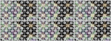 Raster illüstrasyonu. Kusursuz çiçek deseni duvar kâğıdı olarak kullanılabilir. Gri renkli çiçekler.