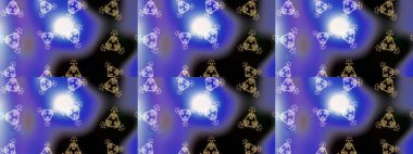 Renkli desenli eskiz deseni, mor, mavi ve siyah çiçekler ve dekoratif elementler. Eski usul. Kumaş, tekstil, duvar kağıdı baskısı için. Raster illüstrasyonu. Taslak arkaplan.