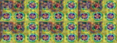 Renkli elementlerle Raster ilginç desen