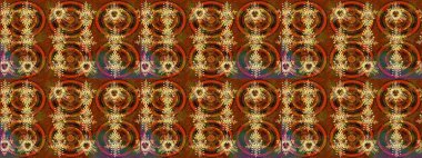 Soyut mandala veya kaprisli kar tanesi içini kaplamak sanat çizmek. Renkli arka plan üzerinde izole sevimli kar taneleri. Raster illüstrasyon.