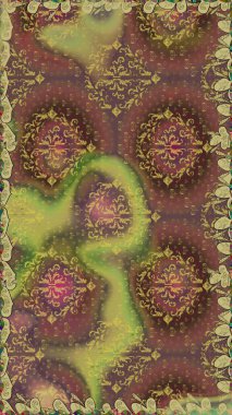 Kahverengi ve nötr renklerde çiçeklerle kusursuz çiçek deseni. Çiçekler suluboya tarzında kahverengi ve nötr renklerde.