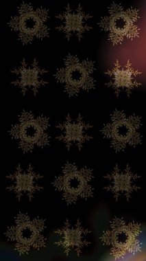 Yeni yıl kar tanesi. Düz kar karalama ikonları, yılbaşı afişi için kar taneleri silueti, kartlar. Siyah, kahverengi ve gri renkler üzerine şirin soyut kar taneleri raster tasarımı.