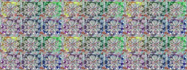 Tarafsız renklerde bahar çiçekleri. Çiçek ve yapraklı karalama şeklinde Raster çiçek deseni. Raster illüstrasyonu.