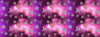 Raster kış deseni. Çiçek Elementleri 'nin soyut geçmişi. Altın renkler üzerine tasarım. Raster illüstrasyonu.