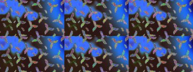 Yeni yıl kar tanesi. Güzel soyut kar taneleri raster tasarımı. Düz kar karalama ikonları, kar taneleri silueti mavi, kahverengi ve gri renkler Noel afişi için, kartlar.