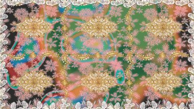 Sembol bayramı, yeni yıl kutlamaları, altın desenler. Noel altın kar tanesi kusursuz desen. Bej renkli altın kar taneleri. Kış kar dokusu duvar kağıdı.