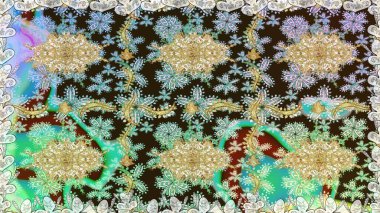 Kusursuz klasik raster altın desenli. Geleneksel oryantasyon süsü. Altın elementlerle nötr renklerde altın desen. Klasik vintage arkaplan.