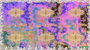 Tarafsız renklerde, altın elementlerle kusursuz desen. Kusursuz klasik raster altın desenli. Klasik klasik klasik arka plan. Geleneksel oryantasyon süsü.