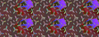 Raster kar taneleri deseni. Renkli arka planda güzel kar taneleri. Raster illüstrasyonu.