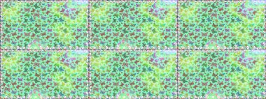 Duvar kağıdı için böcek dokusunun tekrarı. Raster illüstrasyonu. Mavi ve yeşil lekeli oldukça pürüzsüz kelebek kumaşı. Bahar Kelebeği şirin tema.