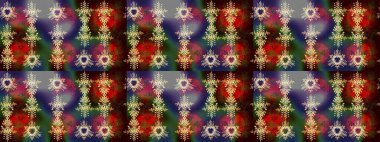 Kahverengi, gri ve kırmızı renklerde. Raster illüstrasyonu. 3D çiçekler, çizim.