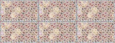 Raster illüstrasyonu. Kumaş, kağıt, ambalaj kâğıdı ve duvar kağıdı tasarımı için güzel bir arka plan. Renkli kelebeklerin kusursuz arka planı.