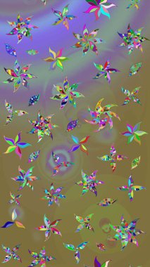 Tarafsız renklerde çiçekler. Gömlek, arka plan modelini çiz. Tropik çiçekler.