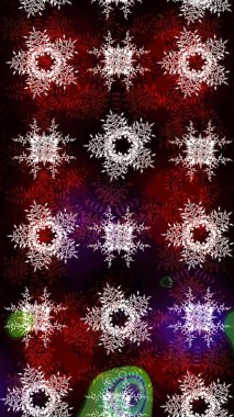 Stilize Çiçekler. Lace Snowflakes 'in etnik kökü. Mandalas 'ın dekoratif dokusu. Folk Style. Raster illüstrasyonu. Tekstil için Lacy Fashion Print. Kumaş veya Duvar Kağıdı için Tasarım.