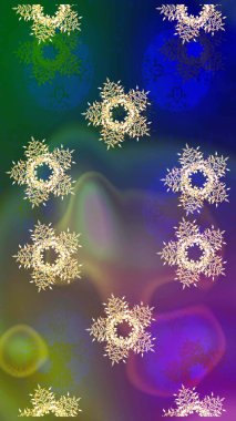 Noel kar taneleri ile arka plan. Kış arka plan. Raster Noel renkli arka plan ile düşen kar tanesi. Raster illüstrasyon.