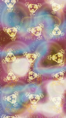 İllüzyon. Düşen Noel stili kar taneleri. Renkli bir arka planda izole edilmiş güzel altın kar taneleri. Kar taneleri, kar yağışı.