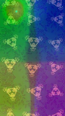 Meteoroloji buz koleksiyonu. Raster. Kış Noel 'inde kar bembeyaz kristal element. Xmas Frost kar taneleri izole edilmiş siluet sembolü. Kar Tanesi raster simgesi arkaplan yeşil, mavi ve mor