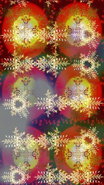 Dekorasyon kış kar simgeler. Raster Noel renkli arka plan ile düşen kar tanesi. Kar taneleri Raster illüstrasyon.