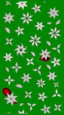 Güzel kumaş deseni. Raster suluboya deseni, narin çiçekler, yeşil çiçekler, tebrik kartı şablonu..