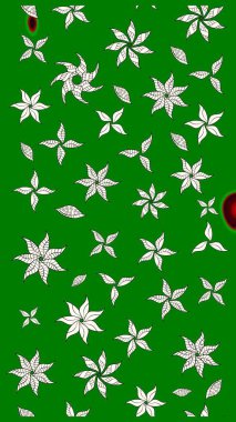 Çiçekli, yapraklı, çiçek desenli eskiz. El çizimi. Raster illüstrasyonu.