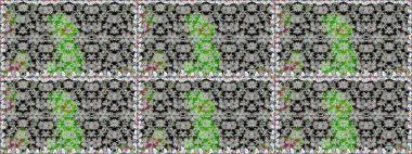 Çiçekli zambaklar kusursuz bir arka plan. Parlak çiçekli kolaj çiçekleri gridir. Çiçek tasarımı için inanılmaz kolaj cennet tarzı..