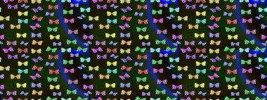 Gri, soyut suluboya kelebeklerle hassas deniz mavisi desenli bir eskiz. Yazdırmayı tekrarla. Raster illüstrasyonu. Sonsuz.