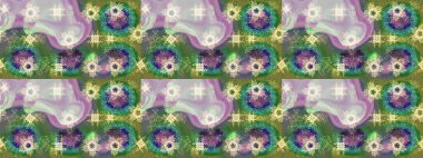 Güzel raster yeşili, nötr ve gri kar taneleri renkli bir arka planda izole edilmiş. Kar taneleri, kar yağışı. Düşen Noel stili kar taneleri. Görüntü.