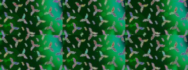 Mavi, yeşil ve nötr ikon silueti. Kar tanesi kışı mavi, yeşil ve nötr renklerde izole edilir. Kutlamanın sembolü. Yeni yıl tabelası. Raster illüstrasyonu. Noel tasarımı için.