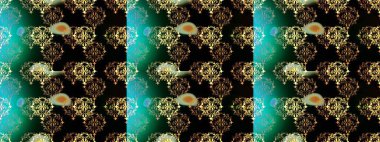 Hediye ambalaj kağıdı, tebrik kartları, posterler ve pankart tasarımı. Raster düz çiçekleri pürüzsüz desen. Çiçekler siyah, mavi ve yeşil renklerde.